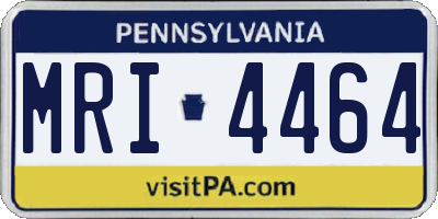 PA license plate MRI4464