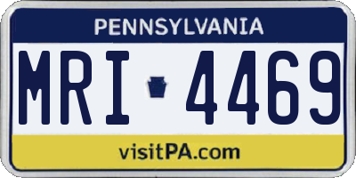 PA license plate MRI4469