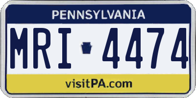 PA license plate MRI4474