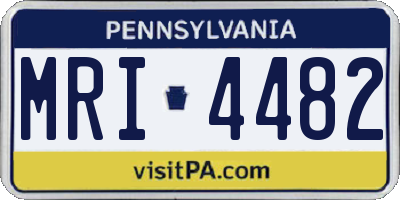 PA license plate MRI4482