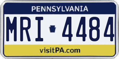 PA license plate MRI4484
