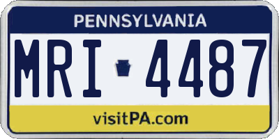 PA license plate MRI4487