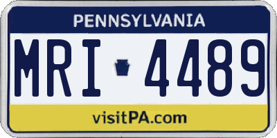 PA license plate MRI4489