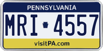 PA license plate MRI4557