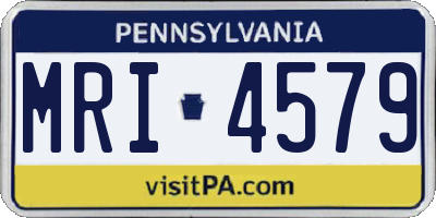 PA license plate MRI4579