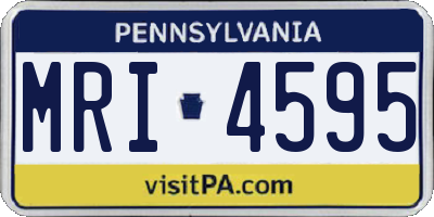 PA license plate MRI4595