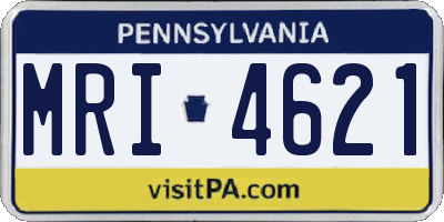PA license plate MRI4621