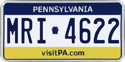 PA license plate MRI4622