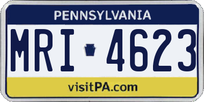 PA license plate MRI4623