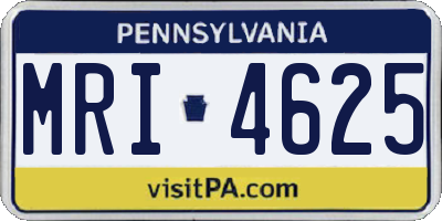 PA license plate MRI4625