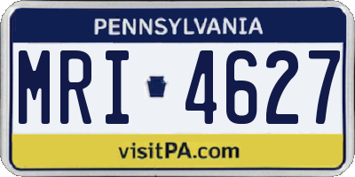 PA license plate MRI4627