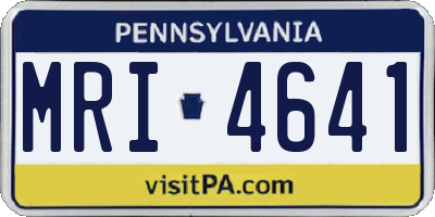 PA license plate MRI4641