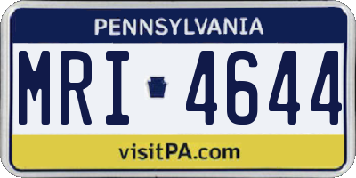 PA license plate MRI4644