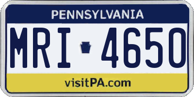 PA license plate MRI4650