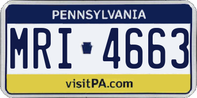 PA license plate MRI4663