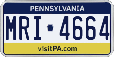 PA license plate MRI4664