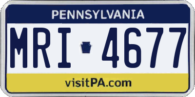 PA license plate MRI4677