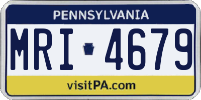 PA license plate MRI4679