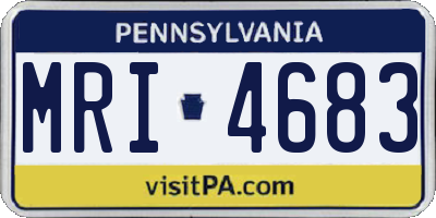 PA license plate MRI4683
