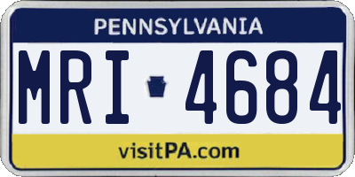 PA license plate MRI4684