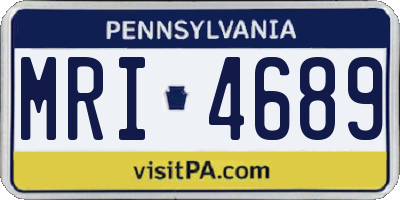 PA license plate MRI4689