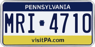 PA license plate MRI4710