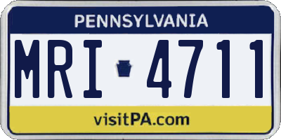 PA license plate MRI4711