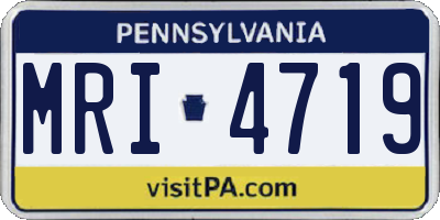 PA license plate MRI4719