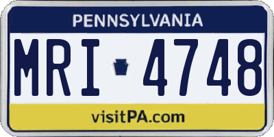 PA license plate MRI4748