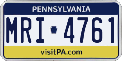 PA license plate MRI4761