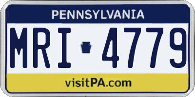 PA license plate MRI4779