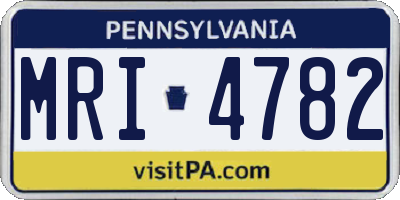 PA license plate MRI4782