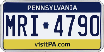 PA license plate MRI4790