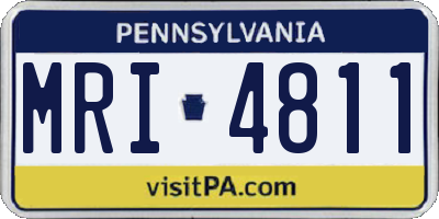 PA license plate MRI4811