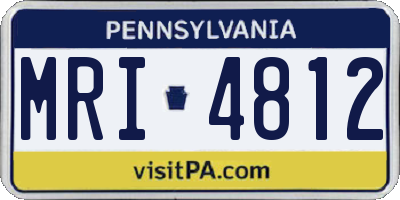 PA license plate MRI4812