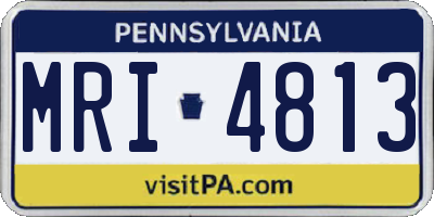 PA license plate MRI4813