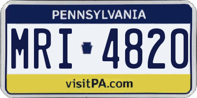 PA license plate MRI4820