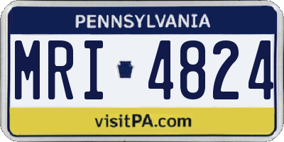 PA license plate MRI4824