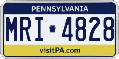 PA license plate MRI4828