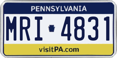 PA license plate MRI4831