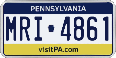 PA license plate MRI4861