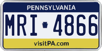 PA license plate MRI4866