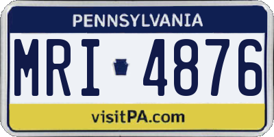 PA license plate MRI4876