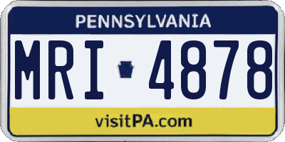 PA license plate MRI4878