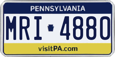 PA license plate MRI4880