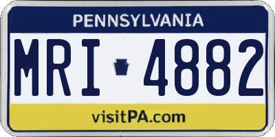 PA license plate MRI4882