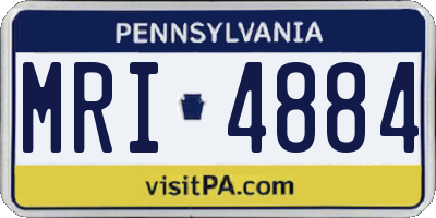 PA license plate MRI4884