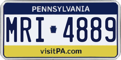 PA license plate MRI4889