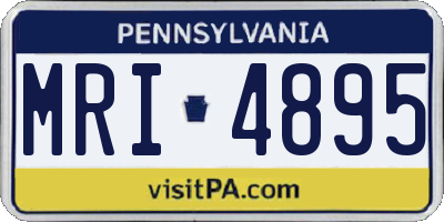 PA license plate MRI4895
