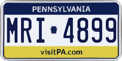 PA license plate MRI4899